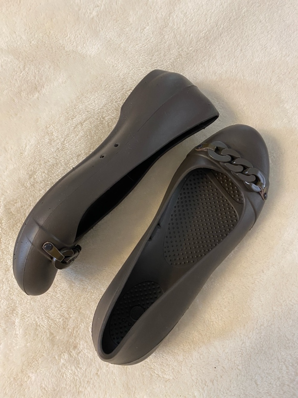 Crocs Gianna Link Ballet Flats Dark Brown Size 7 - Picture 5 of 6